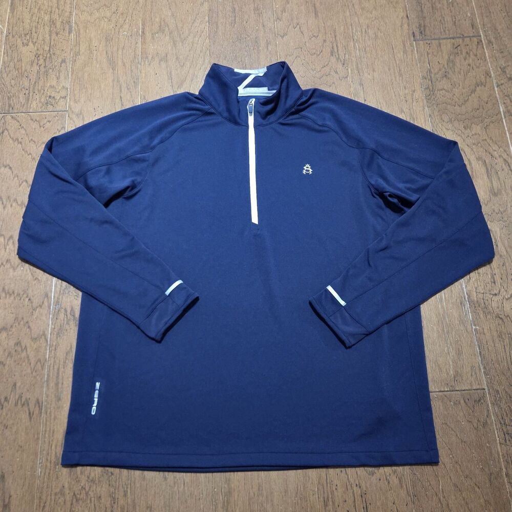ZERO RESTRICTION Z425 Men XL Navy 1/4 Zip Long Sleeve Stretch Golf Pullover